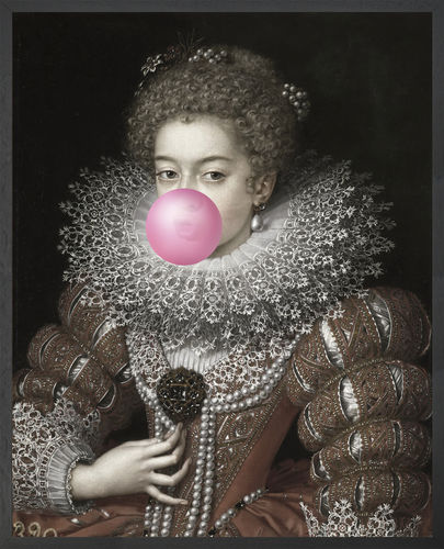 Stampa su tela - BUBBLEGUM PORTRAIT -3 - Mineheart - grande formato / ritratto