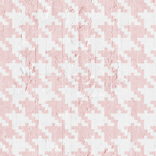Carta da parati contemporanea - PINK PIED DE POULE - Mineheart - in tessuto non tessuto / a motivi / aspetto tessuto
