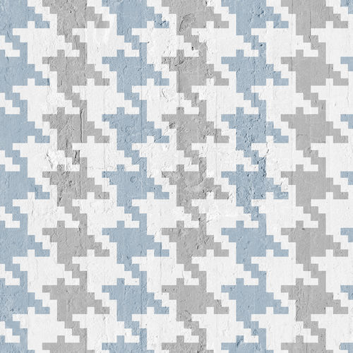 Carta da parati contemporanea - NAVY &amp; GREY PIED DE POULE - Mineheart - in tessuto non tessuto / a motivi / aspetto tessuto