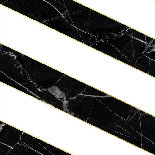 Carta da parati contemporanea - DIAGONAL MARBLE - BLACK &amp; WHITE - Mineheart - in tessuto non tessuto / a righe / aspetto marmo