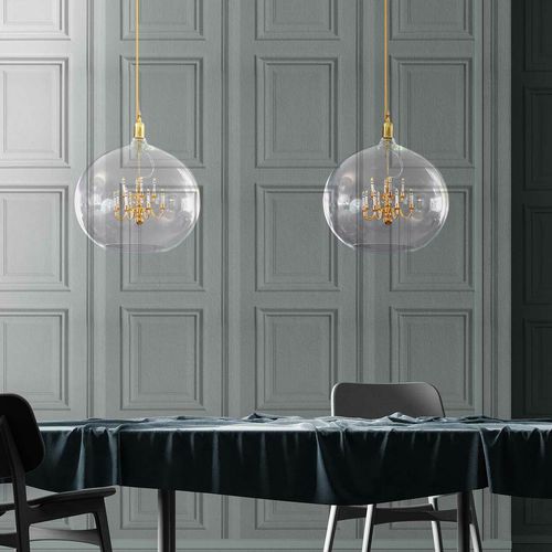 Lampada a sospensione - KING EDISON XXL - Mineheart - in ottone / contemporanea / con cavo