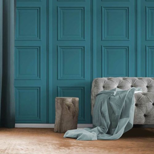 Carta da parati contemporanea - TEAL  - Mineheart - a motivi / a effetto dimensionale / aspetto legno