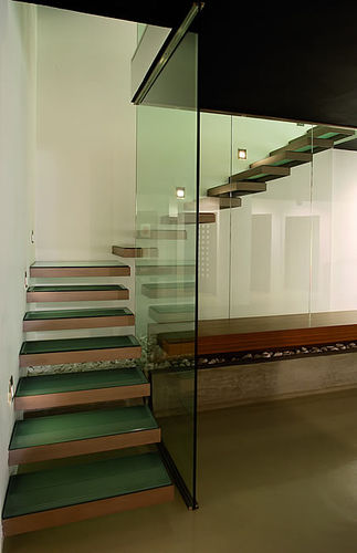 Scala a U - AVION - interSCALA - dritta / a L / con gradini in legno