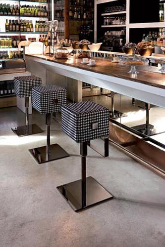 Sgabello da bar contemporaneo - CUBE - ALMA DESIGN S.R.L. - girevole