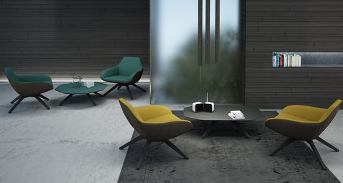 Tavolino basso contemporaneo - X-TABLE - ALMA DESIGN S.R.L. - in frassino / ottagonale / per uso residenziale