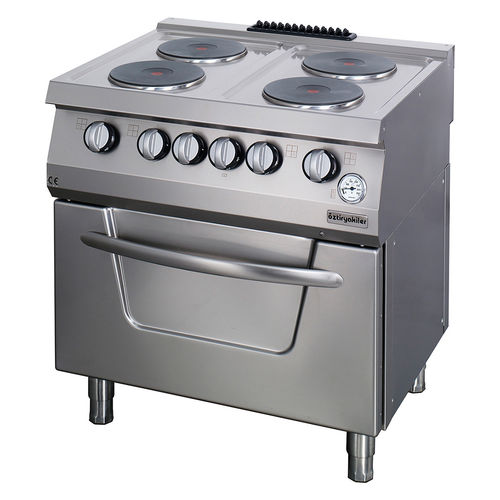 Blocco cottura elettrico - 700 : 7865.N1.80708.02 - Ozti - professionale / 4 fuochi / 1 forno