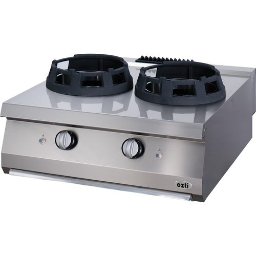 Piano cottura a gas - 700 : 7865.N1.80703.WK - Ozti - professionale / 2 fuochi / da appoggio