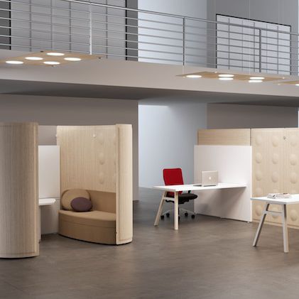 Pannello fonoassorbente per muro - TR&Egrave;S SOUND - MASCAGNI - in tessuto / in legno / per ufficio