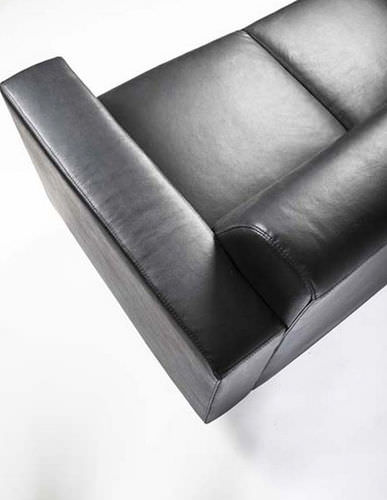 Divano contemporaneo - A300 - MASCAGNI - in pelle / nero / per uso contract