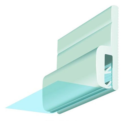 Profilato per fissaggio in PVC - P-C10QS - CLIPSO - per soffitto teso