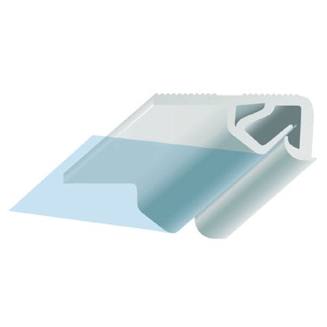 Profilato per fissaggio in PVC - P-CC - CLIPSO - per soffitto teso