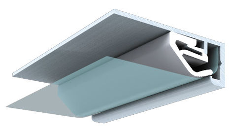 Profilato per fissaggio in alluminio - P-CCB022 - CLIPSO - per soffitto teso