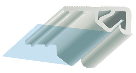 Profilato per fissaggio in PVC - P-CCR - CLIPSO - per soffitto teso