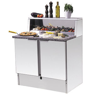 Tavolo di preparazione per pizza - MAGIC PPC 9000 - FRIGEO PERFECT COOLING - in legno / in acciaio inossidabile / con contenitore