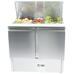Saladette professionale - MAGIC SAL 9000 - FRIGEO PERFECT COOLING - in acciaio inossidabile / refrigerata / 2 porte