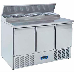 Tavolo di preparazione per panini - MAGIC SAT 14000 - FRIGEO PERFECT COOLING - in acciaio inossidabile / refrigerato / con contenitore