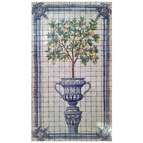 Piastrella in ceramica - 6MU104 - GUADARTE - dipinta a mano / da interno / da parete