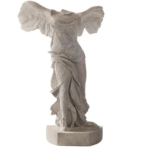 Scultura in ceramica - Victoria de Samotracia - GUADARTE - decorativa / per fiera / argentata