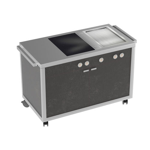 Cucina mobile - INDUCTION TOP & TEPPANYAKI STATION - LA TAVOLA S.R.L. - contemporanea / in acciaio inossidabile / con impugnature