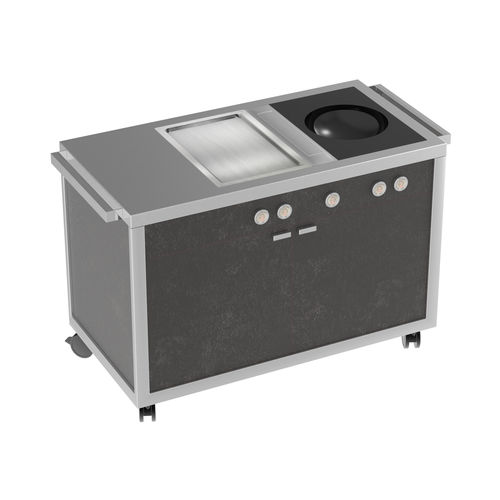 Cucina mobile - WOK & TEPPANYAKI STATION - LA TAVOLA S.R.L. - contemporanea / in acciaio inossidabile / con impugnature