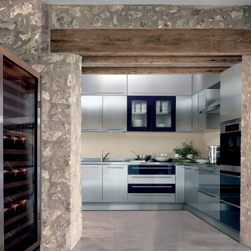 Cucina contemporanea - Steelexell - LASA S.R.L. - in acciaio inossidabile / a L / di grandi dimensioni