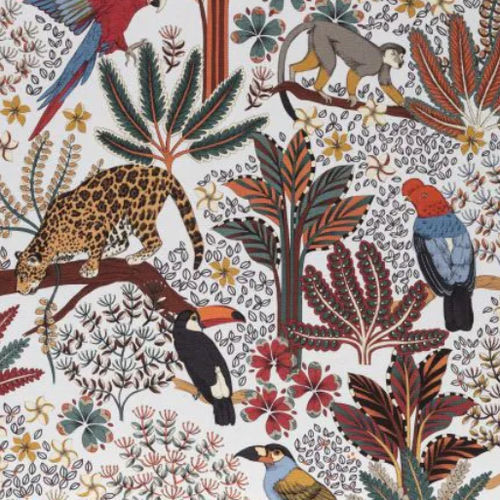 Tessuto da tappezzeria - NOUVEAU MONDE  - Olivier Thévenon Selection - con motivi naturali / con animali / a fiori