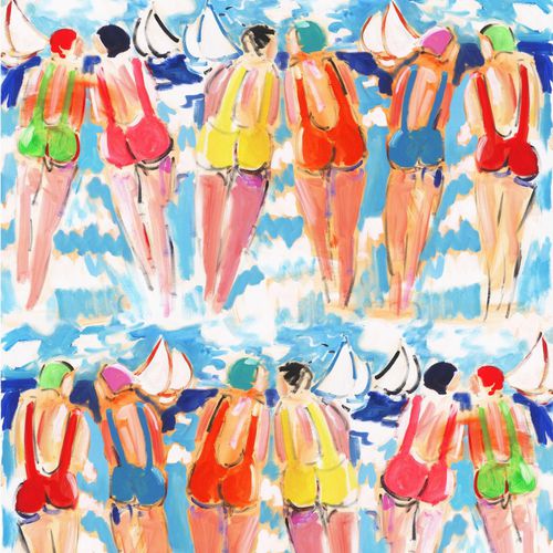 Tessuto da tappezzeria - LES SOEURS B    - Olivier Thévenon Selection - a motivi / in cotone / lavabile