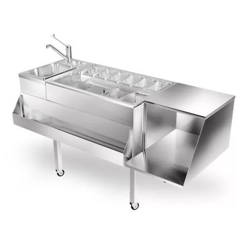 Bancone da cocktail - Moving Glass & Metal Design - in acciaio inossidabile / dritto