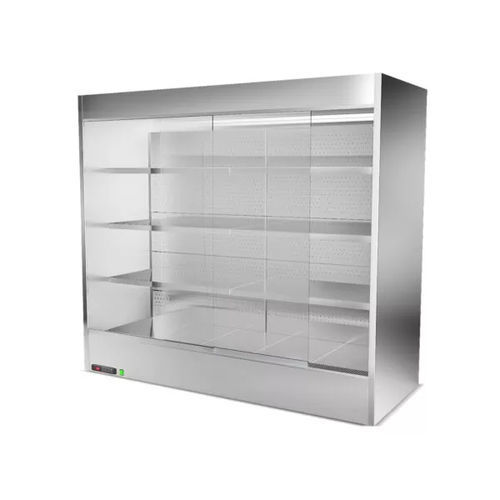 Vetrina refrigerata espositiva - Nettuno - Moving Glass & Metal Design - per macelleria / in acciaio inossidabile / con porta scorrevole