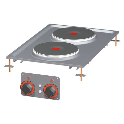 Piano cottura elettrico - PCD-64ET - RM GASTRO - professionale / 2 fuochi / da incasso