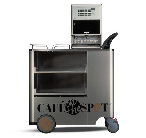 Carrello di servizio - CAFÉ ON THE SPOT - SCANOMAT - per vassoi gastronorm / contract / in acciaio