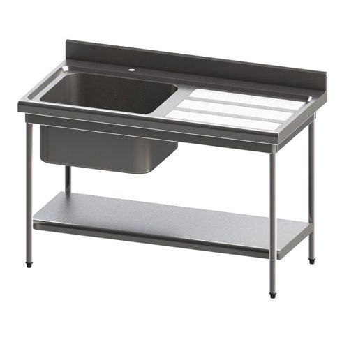 Lavello a 2 vasche - PA - SOFINOR SAS - con gocciolatoio / in acciaio inossidabile / su gambe