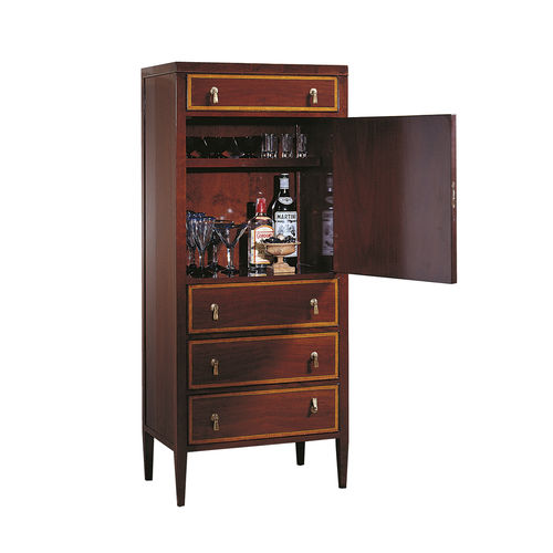 Mobile bar classico - POTTERS - ACANTO - in noce / impiallacciato in legno / con sportello battente