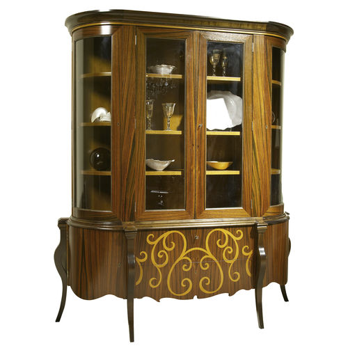 Credenza con alzata classica - TRENTO - ACANTO - in legno di rosa