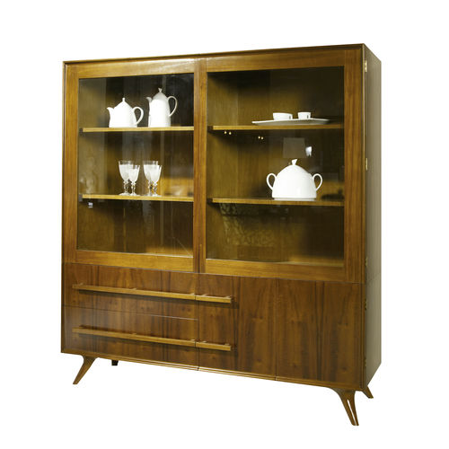 Credenza con alzata classica - OSLO - ACANTO - in noce / impiallacciata in legno