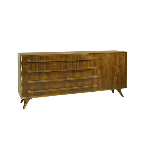 Credenza contemporanea - OSLO - ACANTO - in noce / impiallacciata in legno / con 4 gambe