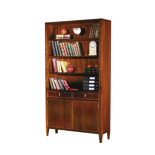 Libreria classica - POTTERS - ACANTO - in noce / impiallacciata in legno / con contenitore