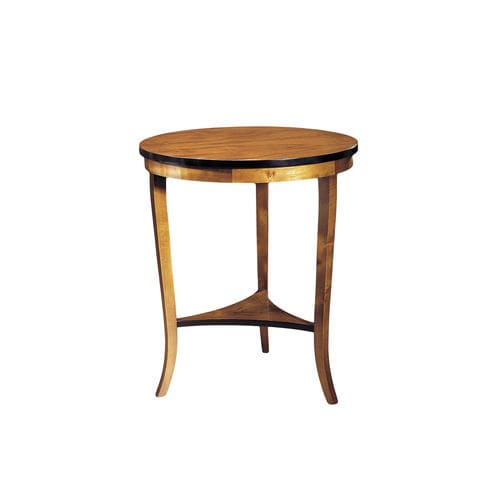 Tavolo d'appoggio classico - FAURA G. - ACANTO - impiallacciato in legno / con supporto in legno / rotondo