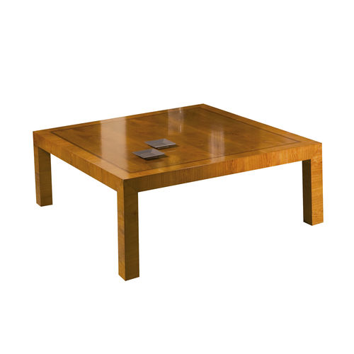 Tavolino basso contemporaneo - MILAN  - ACANTO - impiallacciato in legno / con supporto in legno / quadrato