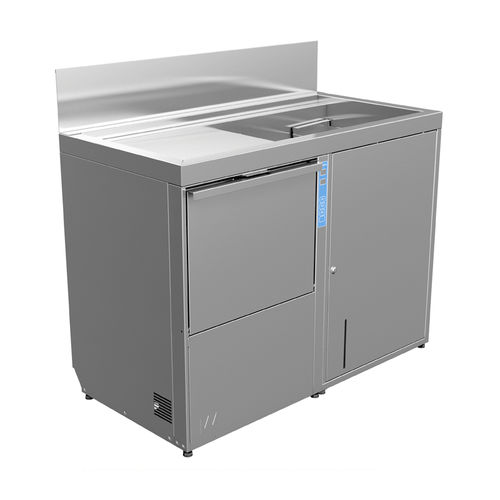 Mobile lavabo da appoggio - WEXIODISK - in acciaio inossidabile / contemporaneo / 1 porta