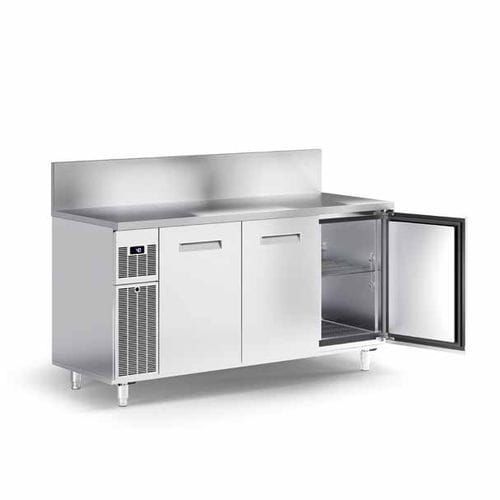 Bancone refrigerato professionale - CIAM S.P.A. - 3 porte / con cassetti / in acciaio inossidabile