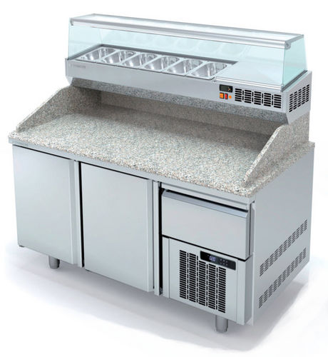 Tavolo di preparazione per pizza - MR80 - CORECO - in acciaio inossidabile / refrigerato / professionale