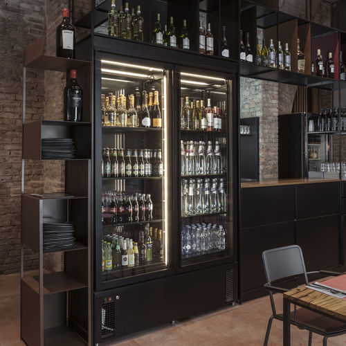 Armadio per vini vetrato - DECANTER - EMAINOX SRL - con illuminazione integrata