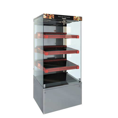 Vetrina riscaldata con scaffali - SAHARA - EMAINOX SRL - a vista / con illuminazione integrata / per negozio