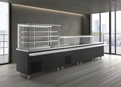 Vetrina refrigerata espositiva - SELF CUBE - EMAINOX SRL - per negozio / per ristorante / in acciaio inossidabile