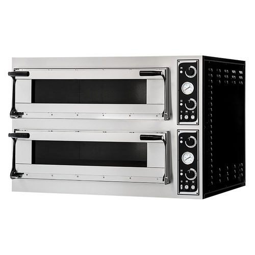 Forno a pizza professionale - TRAYS GLASS 44 - PRISMAFOOD - elettrico / a libera installazione / a 2 camere