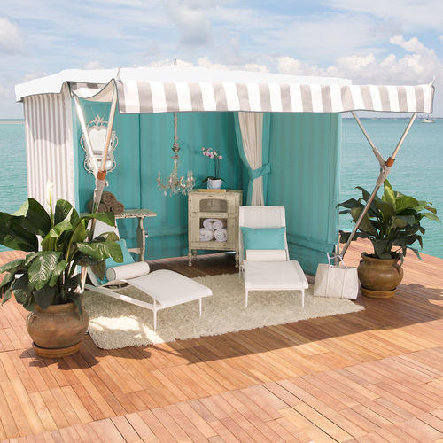 Gazebo in alluminio - ST. TROPEZ - TUUCI - in tessuto / tetto in tela / in metallo
