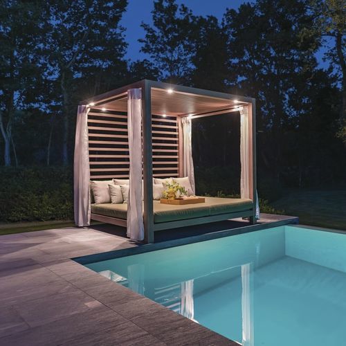 Gazebo in legno - SOLANOX - TUUCI - in alluminio / tetto in legno / in metallo