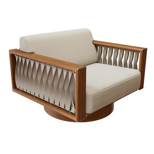 Poltrona contemporanea - SAIL - TUUCI - in tessuto / in legno / per uso contract