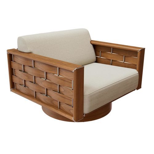 Poltrona contemporanea - LUMA - TUUCI - in tessuto / in legno / per cuscini